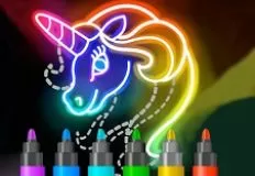 Coloring Games, Learn How Draw Glow , Games-kids.com