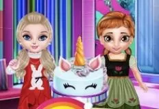 Frozen  Games, Little Anna Unicorn Cake Make, Games-kids.com