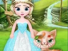 Frozen  Games, Little Elsa Save Stray Cat, Games-kids.com