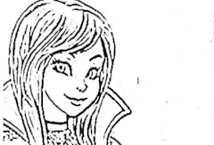 mal and evie from descendants coloring pages - photo #25