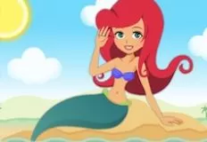 Mermaid Games, Mermaid Visit, Games-kids.com