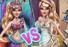 Barbie Games, Mermaid vs Princess, Games-kids.com