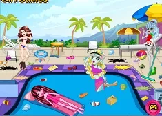 Monster High Games, Monster High Swimming Pool Cleaning, Games-kids.com