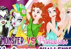 Princess Games, Monster vs Disney Princesses Instagram Challenge, Games-kids.com