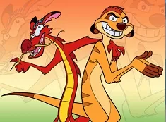 Mulan Games, Mushu and Timon Puzzle, Games-kids.com