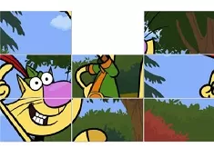 Nature Cat Games, Nature Cat Sliding Puzzle, Games-kids.com