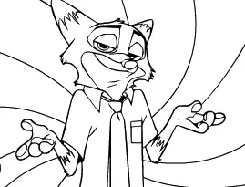 Zootopia Games, Nick Wilde Coloring 2 , Games-kids.com
