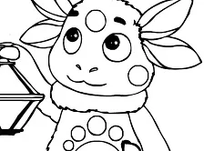 Luntik and Friends Games, Paint Luntik With a Lamp, Games-kids.com