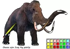 Coloring Games, Paint the Mammoth, Games-kids.com