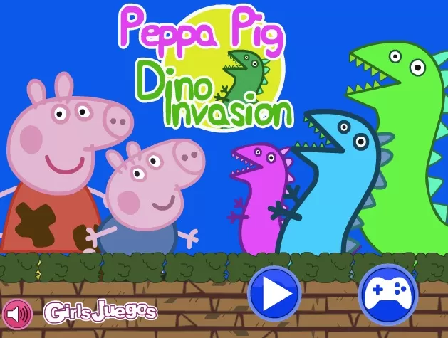 Peppa Pig Games, Peppa Dinosaur Invasion, Games-kids.com