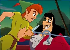 Pirates Games, Peter Pan and Captain Hook Puzzle, Games-kids.com