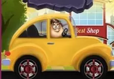 Pou Games, Pou Drives to Go Shopping, Games-kids.com