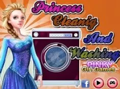 Frozen  Games, Princess Cleaning and Washing, Games-kids.com