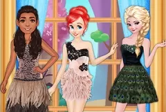 Princess Games, Princess Feather Style Dress, Games-kids.com