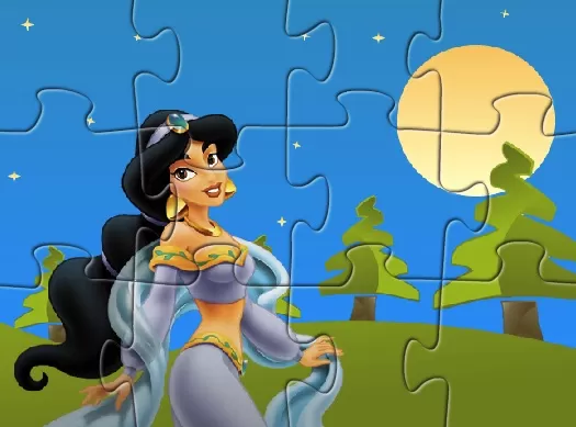 Aladdin Games, Princess Jasmine Puzzle, Games-kids.com