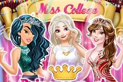 Princess Games, Princesses at Miss College Pageant, Games-kids.com
