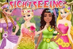 Princess Games, Princesses Spring Sightseeing, Games-kids.com