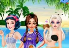 Princess Games, Princesses Summer Hawaii Fashion, Games-kids.com