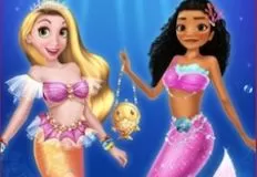 Princess Games, Princesses Turn into Mermaid, Games-kids.com