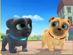Puppy Dog Pals Games, Puppy Dog Pals on the Street Puzzle, Games-kids.com