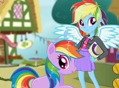My Little Pony Games, Rainbow Dash Human and Pony, Games-kids.com