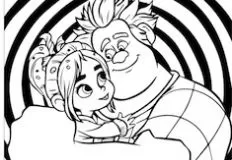 Wreck It Ralph Games, Ralph and Vanellope Coloring, Games-kids.com