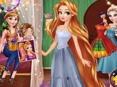 Rapunzel Games, Rapunzel Design Rainbow Dress, Games-kids.com
