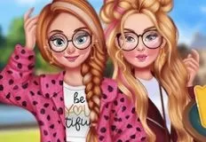 Elsa and Rapunzel College Girls em Jogos na Internet