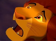 Puzzle Games, Scared Simba Puzzle, Games-kids.com