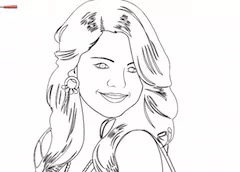 Girl Games, Selena Gomez Coloring, Games-kids.com