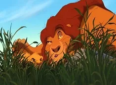 Puzzle Games, Simba and Mufasa Hunting Puzzle, Games-kids.com