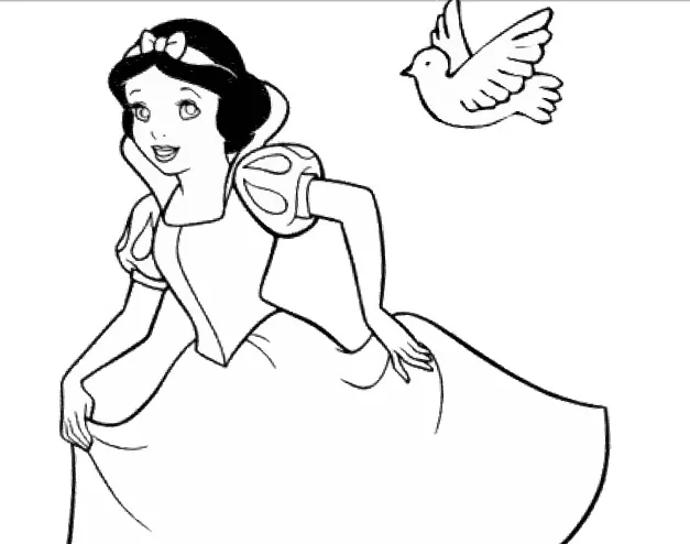 Snow White Games, Snow White and the Bird, Games-kids.com