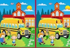 Differences Games, Spot The Difference School Bus, Games-kids.com
