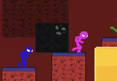 Boys Games, Stickman Brothers Nether Parkour, Games-kids.com