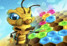 Puzzle Games, Super Hexbee Merger, Games-kids.com