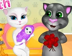 Talking Friends Games, Talking Angela Become a Mother, Games-kids.com