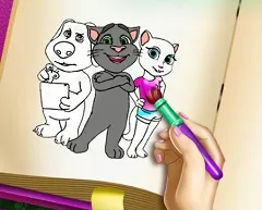 Talking Friends Games, Talking Angela Coloring Book, Games-kids.com