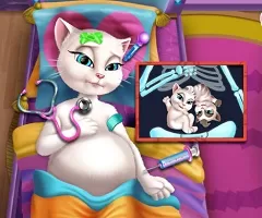 Talking Friends Games, Talking Angela Pregnant Injured, Games-kids.com
