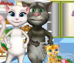 Talking Friends Games, Talking Friend Familly Shopping, Games-kids.com