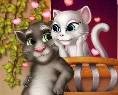 Talking Friends Games, Talking Tom and Angela Kissing 2, Games-kids.com