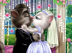 Talking Tom And Angela Wedding Kiss - Talking Friends Games Talking Tom And Angela Wedding Kiss - Talking Friends Games