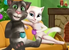 Talking Friends Games, Talking Tom Playing Snowballs, Games-kids.com