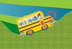 Smurfs Games, The Smurfs and the School Bus, Games-kids.com