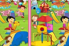Differences Games, Theme Park Find 10 Differences, Games-kids.com