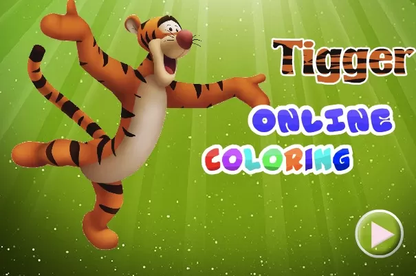 Winnie the Pooh Games, Tigger Coloring Game, Games-kids.com