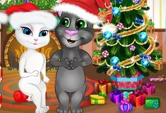 Talking Friends Games, Tom and Angela Christmas Tree, Games-kids.com