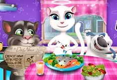 Talking Friends Games, Tom and Angela Dinner Fun, Games-kids.com