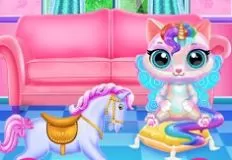 Animal Games, Twinkle My Unicorn Cat Princess Caring, Games-kids.com