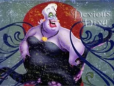 Little Mermaid Games, Ursula Diva Puzzle, Games-kids.com