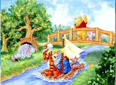 Winnie the Pooh Games, Winnie and Friends River Puzzle, Games-kids.com